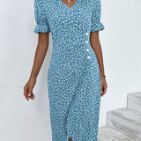 Giselle - Floral V-Neck Dress