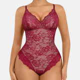 Lace Shapewear Thong Tummy Control Bodysuit