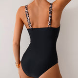 Maclair & Co. - Women One Piece Swimsuit Ruched Tummy Control Bathing Suit Slimming Color Block Swim Suit Swimwear