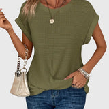 Isa - Elegant Blouse with Crew Neck