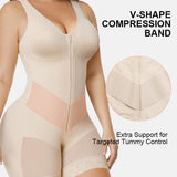 Tummy Control Fajas Shapewear with V-shape Sculpting Elastic Band