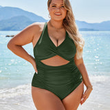 Maclair & Co. - Womens One Piece Swimsuits Push Up Tummy Control Bathing Suits V Neck Cutout Modest Swimwear
