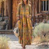 Christine - Casual Long Sleeve Dress Inspired by Vintage
