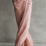 Alessia - Pink Linen Maxi Dress