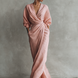 Alessia - Pink Linen Maxi Dress
