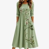 Willow Bloom Sage Midi Dress