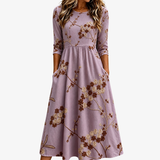Heather Meadow Floral Pocket Midi Dress