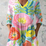 Helene | Long Blouse with V-Neck