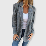 Brenda - Elegant Blazer with Check Pattern