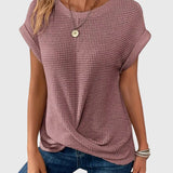 Isa - Elegant Blouse with Crew Neck