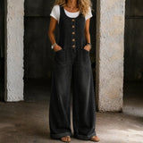 Bethany - Vintage Washed Cotton Denim Overalls