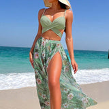 Elaine - High Support High Waist Set with Matching Cover Up