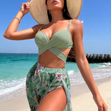 Elaine - High Support High Waist Set with Matching Cover Up