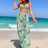 Elaine - High Support High Waist Set with Matching Cover Up