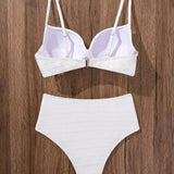 Sandra - High Support Crossed Top, High Waist Bikini