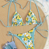 Claire - Lemon Print Triangle Bikini