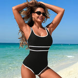 Maclair & Co. - One Piece Boho Swimsuits for Women High Waisted Tummy Control Cutout Vintage Swimsuit Bathing Suit