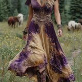 Serena - Short Maxi Floral Dress