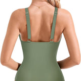 Maclair & Co. - Women Sexy Mesh Tummy Control Swimsuit Push Up High Waisted Bathing Suit