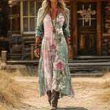 Christine - Casual Long Sleeve Dress Inspired by Vintage