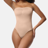 Seamless Bandeau Shaping Bodysuit with Removable Straps