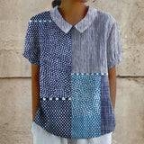 Alina - Patchwork Print Blouse