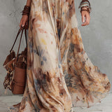 Bianca - Stylish Lace Trim Maxi Dress