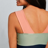 Maclair & Co. - Square Neck Pink Strap Color block One Piece Paradise