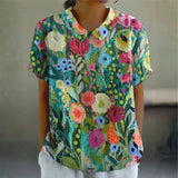 Diana - Watercolor Floral Blouse