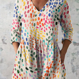 Pauline | Long Blouse with V-Neck