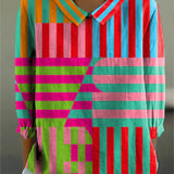 Natalie - Geometric Colorplay Blouse