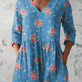 Melanie | Long Blouse with V-Neck