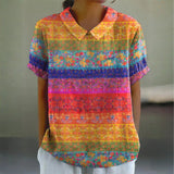 Mila - Floral Striped Blouse
