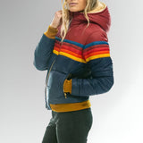 Katrina - Zip-Up Jacket with Rainbow Stripes