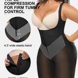 Tummy Control Postpartum Faja Body Shaper with Zipper Crotch