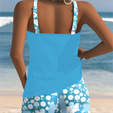 Susan - Swimsuit Tank Top with Printed Boxer Set