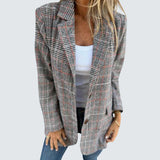 Brenda - Elegant Blazer with Check Pattern