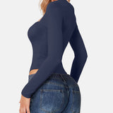 Square Neck Sculpting Bodysuit Second Skin Fit Seamless Thong