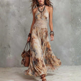 Bianca - Stylish Lace Trim Maxi Dress