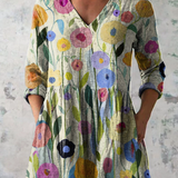 Louise | Long Blouse with V-Neck