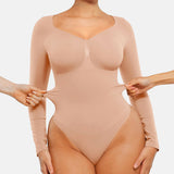 Seamless Supportive Long Sleeve Tummy Control Bodysuit