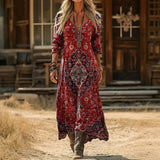 Christine - Casual Long Sleeve Dress with Vintage Inspiration