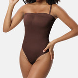 Seamless Bandeau Shaping Bodysuit with Removable Straps