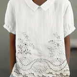 Lily - Embroidered Floral Blouse