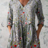 Amelie | Long Blouse with V-Neck