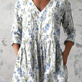 Jeanne | Long Blouse with V-Neck