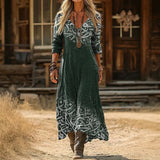 Christine - Casual Long Sleeve Dress with Vintage Inspiration
