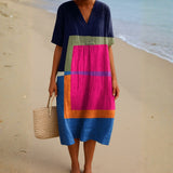 Isadora - Vibrant Color Block Dress