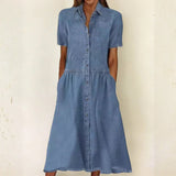 Carol - Short Sleeve Denim Dress