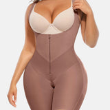 Tummy Control Postpartum Faja Body Shaper with Zipper Crotch
